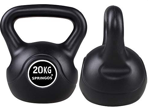 SPRINGOS Kettlebell 2-20 kg Kugelhantel Schwunghantel Gewichtheben Sportgerät Fitness Muskelaufbau Krafttraining