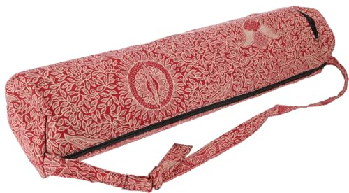 GURU SHOP Yogamatten-Tasche Indonesische Batik - Rot, Unisex - Erwachsene, 65x20x20 cm