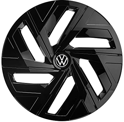 Volkswagen 11A071459ZKC Radzierblenden (4 Stück) Radkappen 19 Zoll Stahlfelgen Radblenden, schwarz glänzend