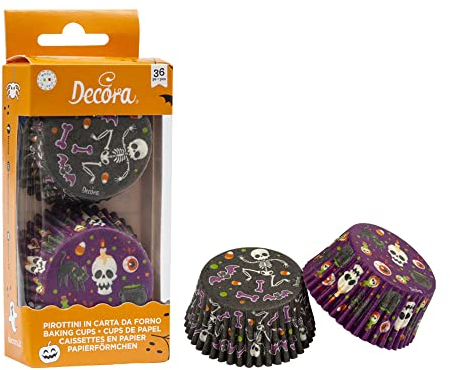 Decora 0339864 CF 36 PIROTTINI Happy Halloween 50 X 32 MM, Plastic, Arancio