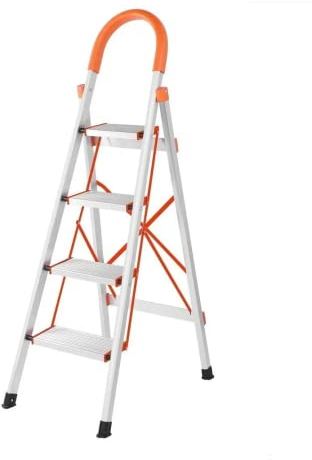 TREPPE Scala in alluminio pieghevole a forbice 4 gradini domestici treppe