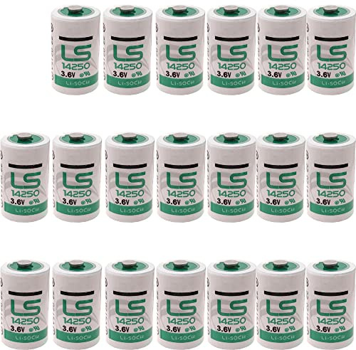 zoyfayl 20 Pack LS14250 1/2 AA 3.6v Battery Replaceable Battery for LS14250 Can Use for Dogwatch R9 Leash 1200mAh High Capacity (20 Pack)