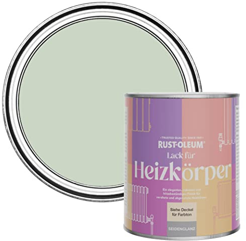 Rust-Oleum, hellgrün Heizkörperfarbe, hitzebeständig, geruchsarm in Seidenglanz Finish - Lorbeer Grün 750ML