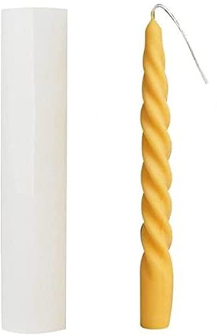 Dfuqanb 1 Stück Kerzenform drehen, Stumpenkerzen Formen für Kerzenherstellung, 3D Spiral Kerze Silikonform, 3D DIY Kunststoff Kerze, Silikon Kerzengießform, für die Kerzenherstellung
