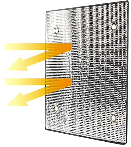 kefu01 Aluminiumfolie Reflektierende Fensterfolie,Verdunkelungsfolie,Sichtschutz Wärmeisolierung Sonnenschutzfolie Fenster Innen oder Außen,Anti-UV Folie Isolierfolie Dämmfolie (160x230cm/63''x91'')