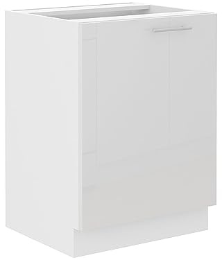 Kuechen-preisbombe Unterschrank 60 Lara Weiß Hochglanz + Weiß matt Küchenzeile Küchenblock Küche