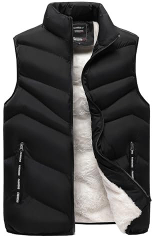 BROLEO Herren Softupper Gilets,Winddichte,mit Fleece gefütterte Oberbekleidung,Weste,Jacke,ärmellose Bodywarmer Jacke mit Tasche,Angelweste,Herren Oberbekleidung,Weste,Outdoor Arbeitsjacke,M