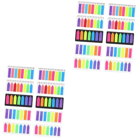 ifundom 20 Sätze Fluoreszierendes Etikett Registerkarten-flaggen-aufkleber Ästhetisches Zeug Datei-tabs-flags Markierungen Für Seitenflaggen Notiz Pvc Millimeterpapier Memorandum Student
