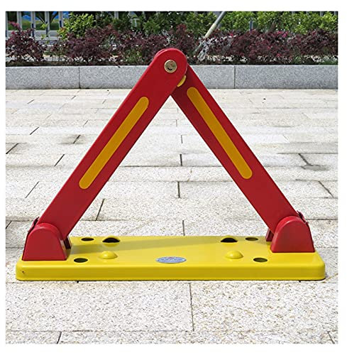 Barrera de estacionamiento plegable con cerradura de 410 mm con bloqueo reflectante para poste de estacionamiento Bloqueo de estacionamiento manual de 3 llaves Bloqueador de estacionamiento de acero (