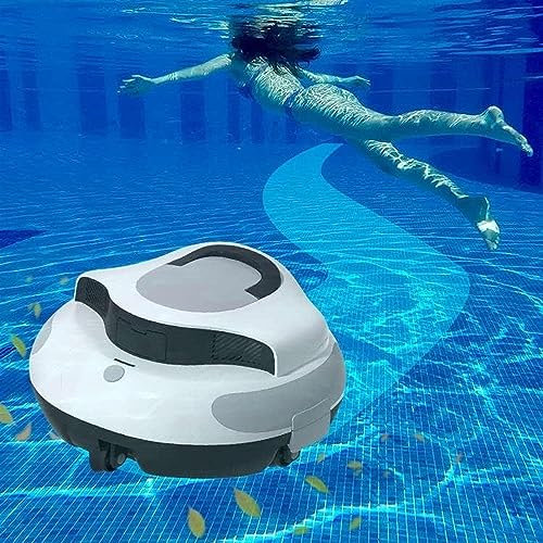 XINGLUOY Cordless Pool Vacuum for Above Ground Pool, Automatic Robotic Pool Cleaner Dual-Drive Motors Self-Parking Pool Cleaner Vacuum for In Ground Flat Pools Up to 1000 Sq.Ft