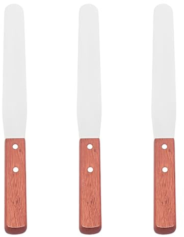 3 Pièces Cire Spatules Grattoir à Crème d'Épilation en Métal Spatules Antiadhésives Cire Spatule en Applicateur d'Épilation Spatule Applicateur Grattoir en Acier Inoxydable 6 Pouces