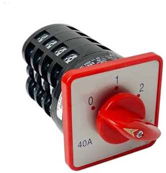 Interruptores giratorios de levas Interruptor giratorio de 3 posiciones, 4 polos, 7,5 kW, 40 A, selector de leva de conmutación HZ5-40/7.5 M08