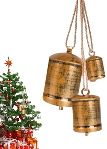 Dmuzsoih Vintage Kuhglocken | Harmony Kuhglocken - Weihnachtsglocken für Dekoration, Weihnachtsschmuck Set, Glocken für Dekoration