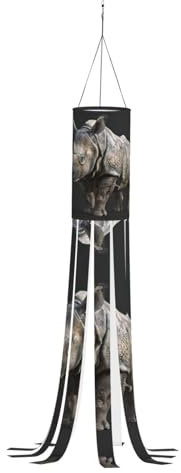 Halloween-Windsack mit Tier-Nashorn-Druck, festliches Herbst-Dekor, Geister-Design, Outdoor-Geister-Dekorationen