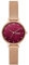 Skagen Anita Lille Uhr für Damen, Quarzwerk mit Edelstahl- oder Lederarmband, Weinrot, 30MM