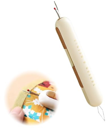 SULIUDAJI 1 Pieza Enhebrador de Agujas de Coser a Mano,Destripador de Costuras Mejorado 2 en 1 para Costura, Enhebrado y Removedor de Costuras,Herramienta de Desgarrador Costuras para Costura