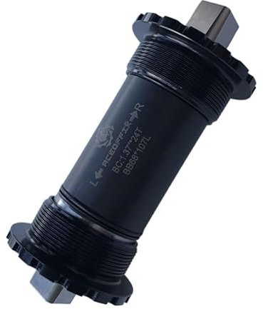 HESHUWEN Movimento Centrale Perno Quadro Cuscinetto ASSE in Titanio Cavo for Bicicletta Movimento Centrale 103mm 107mm 110mm 113mm 119mm Movimento Centrale MTB(Black BB68-113L)