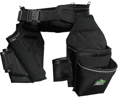 Apex Pro Heavy-Duty Tool Belt Set with Two Pouches, Small – WG-APX69010TBS 28-32 Waist by WorkGearUK