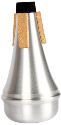 JOINPAYA Gerade Trompeten Dämpfer für Trompete Aluminiumlegierung Silberner Übungsdämpfer für Anfänger zur Intonation