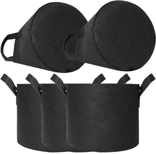 YARNOW Sacchi per La Semina Ispessiti da 5 Galloni Sacchi per La Coltivazione di Ortaggi in Tessuto Non Tessuto Eccellente Flusso per La Crescita