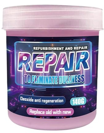 Auto Chrome Restorer - Pasta eliminadora de oxidación, agente de brillo metálico | Reparación de revestimiento de cromo 140 g, crema abrillantadora para eliminar el óxido, pasta de renovación para