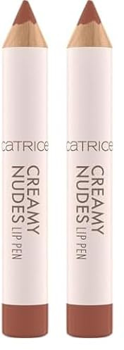 Catrice Cosmetics Lápiz labial Creamy Nudes, con vitaminas, cuidado, con grasas, mate, 1.2g (Paquete de 2)