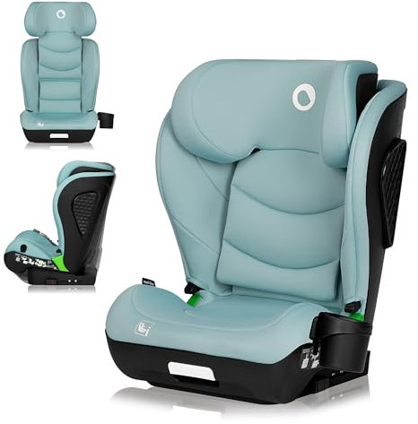 LIONELO NEAL I-SIZE Siège auto enfant, groupe 2 3, de 100 à 150 cm De 3 à 12 ans environ Fixation ISOFIX ou sans harnais Appuie-tête réglable Protection latérale Accoudoirs Standard R129 (Turquoise)