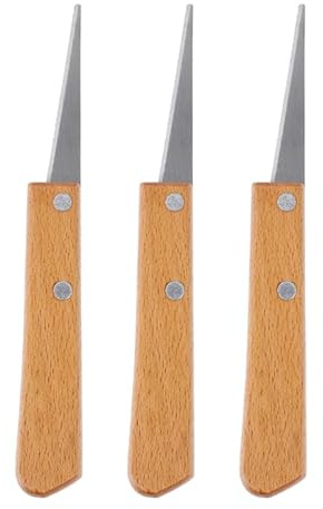 SEWACC 3stücke Fettling Messer Mit Holzgriff Vielseitige Töpferwerkzeuge Aus Edelstahl Für Töpfer Tonmodellierung Schnelles Keramik-skulptur Wachs-schnitzwerkzeug Für Kunststudios Und DIY