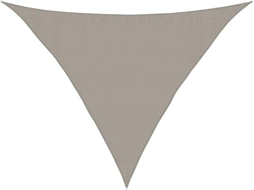 HaoChrymec Sonnensegel Dreieckig 160 g/m² mit HDPE Material, UV-Schutz, Wasserdurchlässig, Sonnensegel Balkon, Segeltuch Sonnenschutz, 3.5x3.5x4.9 m, Hellgrau