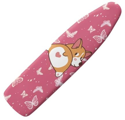 Copriasse da Stiro Universale 120x40 Animal Resistente al Calore - Cordoncino di Fissaggio e Stretch-System - per Tutte Le Assi da Stiro, Facile da Cambiare