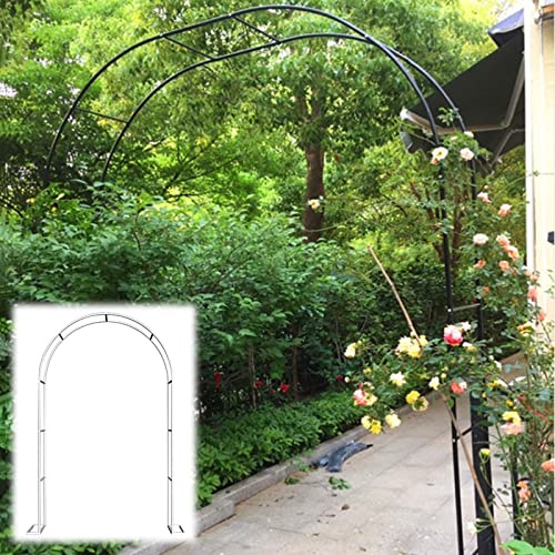 Metall Gartenbogen Rankhilfe Rankgitter für Rosen Wetterfestes Design Einfache Montage Gartenzaun & Pflanzenhalter 200cm Höhe Weiß