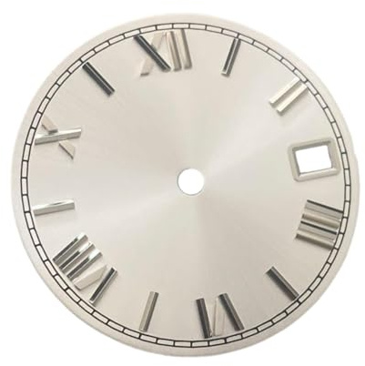jojomis Esfera de repuesto de 28,5 mm para movimiento automático NH35, esfera de números romanos para accesorios de piezas de reparación de relojes