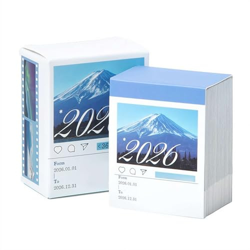 2026 Tear Off Daily Calendar - Mini Calendar for 2026 January To December, Miniature Desk Calendar With Beautiful Scenery Memo Pad for Travel Home Office