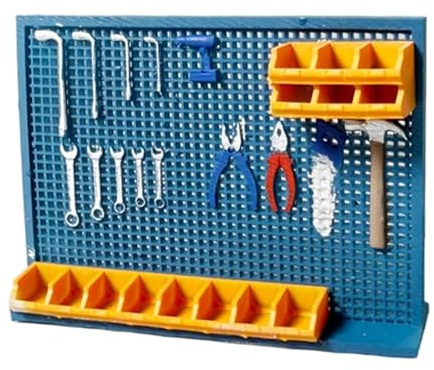 JWQFBC Realistic Micro Resin Miniature Figure for Auto Repair Shop Garage Diorama Accessory 1/64 Scale, Pegboard Tool