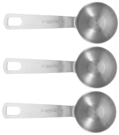 MOTHNUR 4pcs Stainless Steel Measuring Spoons Capacity Kitchen Weighing Spoons for Precise Baking Cooking Seasoning Home and Professional Use Compact Space-Saving Design