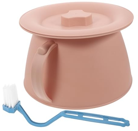 TOGEVAL Orinal de Escupidera Nocturno con Tapa Portable para Ancianos Pacientes y Mujeres Uso Cama o Noche