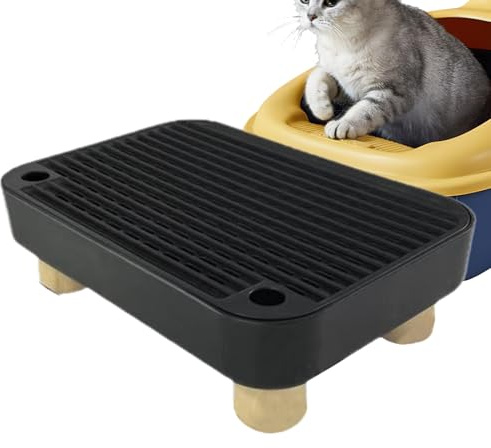 Kattramp för kattlåda, filterfunktion senior kattsandsteg, tvättbar kattunge bajsramp | för flera husdjur inomhus hem lägenhet vardagsrum veterinär sovsal