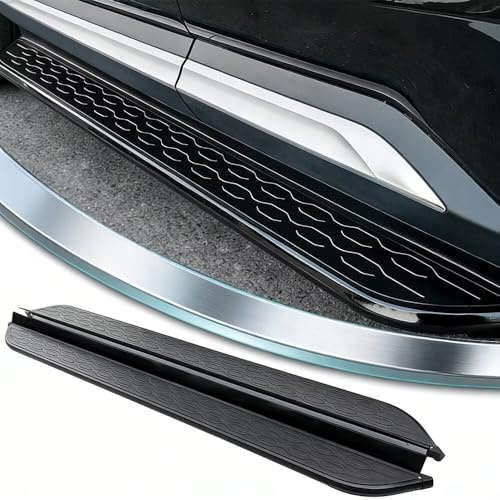 2 pedane per Ford Edge 2015-2020, pedane laterali nerf, guide in acciaio resistente, pedali per camion costruiti per durare nel tempo, pedane nere testurizzate antiscivolo (FS)