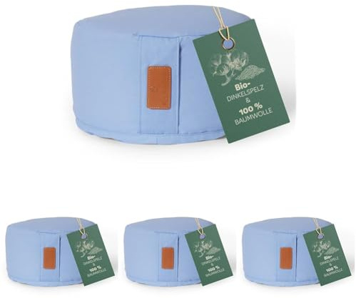 #DoYourYoga rundes Yogabolster 30cm x 15cm | Waschbarer Bezug |gefüllt mit Bio-Dinkelspelz (KBA) oder Bio-Buchweizenschalen (KBA) | Yoga Kissen für Yin Yoga & Meditation