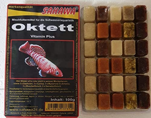 Frostfutter Fischfutter 10×100g Blister Oktett – Mischfutter mit 8 Sorten für abwechslungsreiche Ernährung im Aquarium