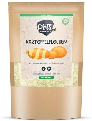 Pets Protect KARTOFFELFLOCKEN für Hunde & Katzen 1 kg | Barf Zusatz in Lebensmittel-Qualität | Deutsche Herstellung | Getreidefrei & glutenfrei | Flocken ohne künstliche Zusätze für Hund