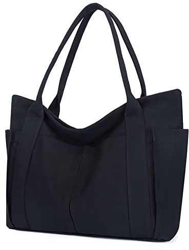 TeeYee Damen Groß Handtasche Canvas Tote Bag Shopper Strandtasche