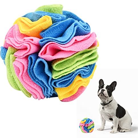 Schnüffelball für Hunde,Schnüffelteppich Schnüffelspielzeug Interaktives Hundespielzeug Intelligenzspielzeug Waschbar Futtermatte Geruchstraining Stressabbau für Kleine Mittelgroße Hunde Haustier,15cm