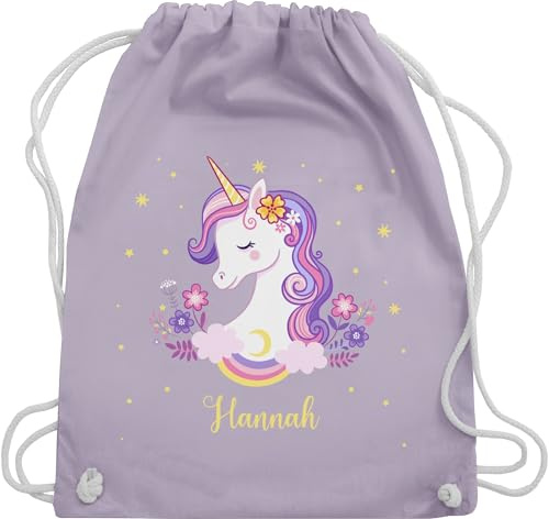 Turnbeutel Rucksack - Einhorn Geschenk Einhörner I Unicorn - Unisize - Pastell Lila - personalisierte geschenke mädchen einhornrucksack unicorns name beutel wechselbeutel kita kinderturnbeutel