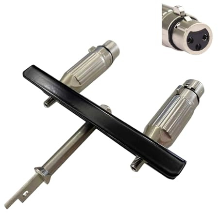 EBIEFLY 1x Dual DIY XLR Lock Adapter for Reciprocating Saw, Stainless Steel, Classic Style, 3 XLR Male Connector