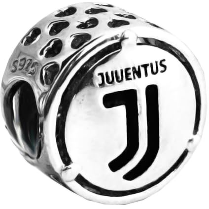 Charm Juventus Armoiries Équipe Football Scudetto Serie A Del Piero Coupe Italie Argent 925 - Les Folies (Modèle Pandora), Argent sterling, Zircone cubique