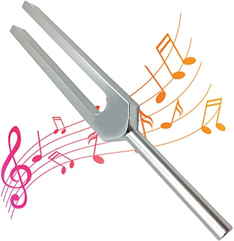 Stimmgabel Medizinisch, 432Hz Stimmgabel, Klangheilungsinstrumente 528Hz Stimmgabel Aluminiumlegierung mit Silikonhammer Stressabbau Heilung Stimmgabel Klangtherapie Werkzeugset