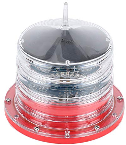 Solar Power Beacon Luz Solar Barco Luz Navegación Marina Luz LED Intermitente Lámpara Flotante IP68 para Marina Barco Barco