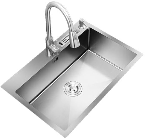 Lavello da cucina Nero Nano Bar a fessura singola Lavabo da incasso piccolo in acciaio inossidabile da incasso per balconi domestici, 8 misure disponibili per la selezione, Lavello da cucina sott