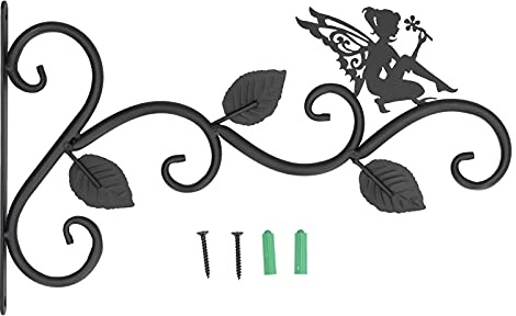 Tnfeeon Gancho para Colgar en la Pared, Soporte para Plantas de Hierro Forjado, Colgador de Macetero para Farol y Flores